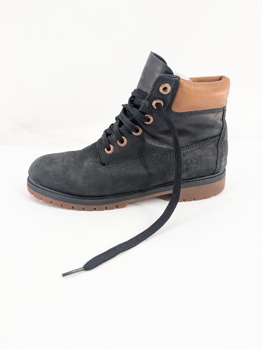 Timblerland Black Leather Non Marking Lace Up Utility Lightweight All Weather 7